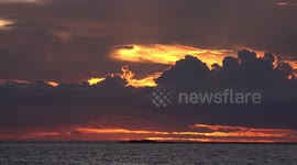 Amazing sunset sky.