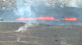 The Big Island of Hawaii: Erupting Lava Lake overflows