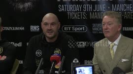 Tyson Fury threatens reporter after Anthony Joshua question