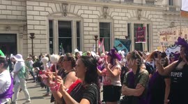 London Mass march marks 100 years of women's vote