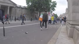 #FreeTommyRobinson supporters urinating on a Grade I-listed mansion (Dover House, Whitehall)