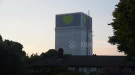 Heart banner unveiled at top of Grenfell Tower ahead of one-year anniversary