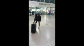 JUMPING OVER LUGGAGE FAIL CROTCH SHOT