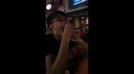 MAN GETS SLAPPED