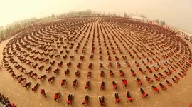 26,000 Chinese martial art students perform in unison