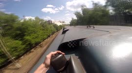 Russian daredevil TRAIN SURFS on roof of high-speed Moscow-St. Petersburg train