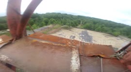 Scaling a 350m-tall tower in Russia