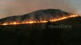 Wildfires burn across the Davis Mountains in West Texas