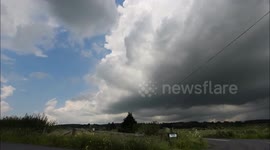 Time Lapse Of Thunderstorms During Heatwave