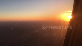 Amazing Sunset from Airplane