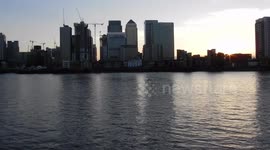 Canary warf  at sunset london by jim connor