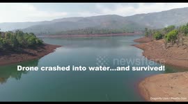 Drone crashed into water...and survived!