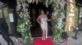 Lizzie Cundy arrives for birthday celebrations in central London