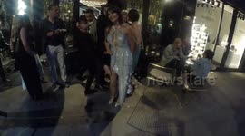 Lizzie Cundy celebrates birthday in central London