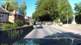 Cyclist vs Car near miss dash cam footage