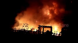 Crews tackle scrapyard fire near Eastbourne through the night