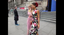 Lady Kitty Spencer leaves private exhibition viewing at Victoria and Albert Museum