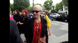 Annie Lennox arrives at private exhibition viewing at Victoria and Albert Museum
