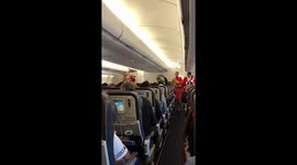 Medley of South American fans chant on flight to Moscow