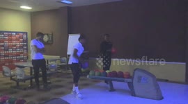 Lingard, Alexander-Arnold and Trippier try their hands at bowling in Russia