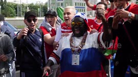 It's a festival of football! Fans from around the world converge on Red Square