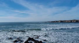 Aerial Flyover Out to Sea