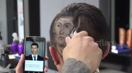 This Bogota barber will style headshots of your favourite football player into your hair