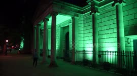 London landmarks light up in green to remember Grenfell Tower fire one year on
