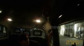 Racist cab passenger refuses to pay and climbs out window