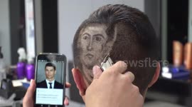 This Bogota barber will style headshots of your favourite World Cup player into your hair