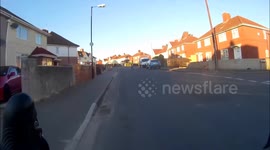 Shocking moment BMW driver shoves cyclist off his bike