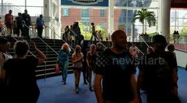 First day of Comic Con in Denver at the Colorado convention center. A Dell computer costum walking in