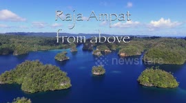 Beautiful Raja Ampat from a bird's eye view