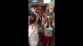 Iranian fans celebrate victory in St. Petersburg