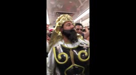 Elaborately dressed Iranian fan heads to team’s first match
