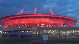 St. Petersburg Stadium changes colour, lighting Russia's skies with thrilling show