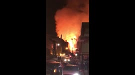 Flames fill the sky during Glasgow School of Art fire