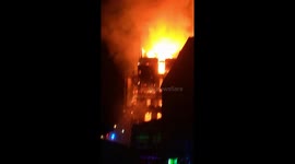 Glasgow Art school fire 2018 clip 2