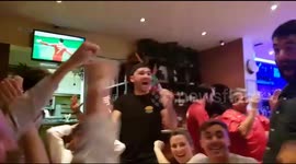 Portuguese bar in London goes wild when Ronaldo equalises with free kick