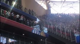 Diego Maradona joins in with Argentina fan chants