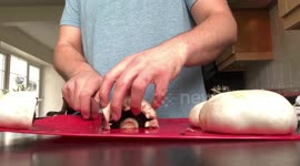 Chopping Mushrooms Really Fast!