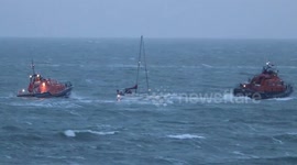 Eastbourne and Newhaven lifeboat in rescue off Seaford coast