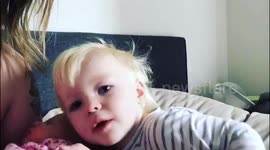 Cutest 1 Year Old Boy tells Mum about baby sisters body parts.