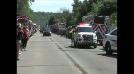 Boy injured in lawn mower accident comes home to community welcome