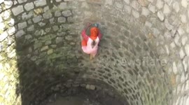 Indian village girls climb into wells as deep as 40ft for buckets of worm-ridden water
