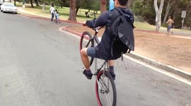 @jscRuggz Fixie Bar Spin Wheelie
