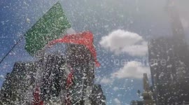 Mexico fans celebrate win against Germany