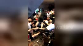 England fans form massive pile-on after Harry Kane's last-minute winner