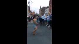 Football Fans celebrating 2-1 Win over Tunisia