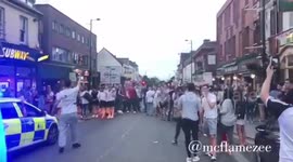 England Celebrates Win Over Tunisia In Brentwood Essex #Worldcup Footage Filmed By @mcflamezee